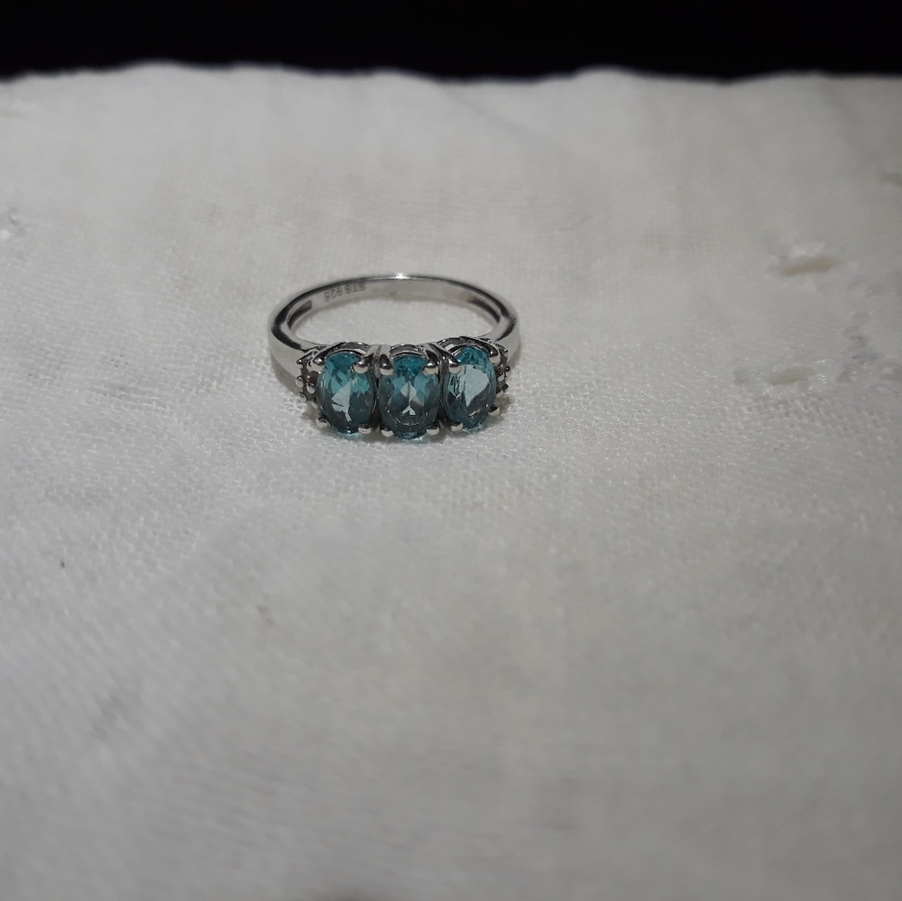 Paraiba Apetite Sterling Silver Ring f10 - Picture 3 of 3